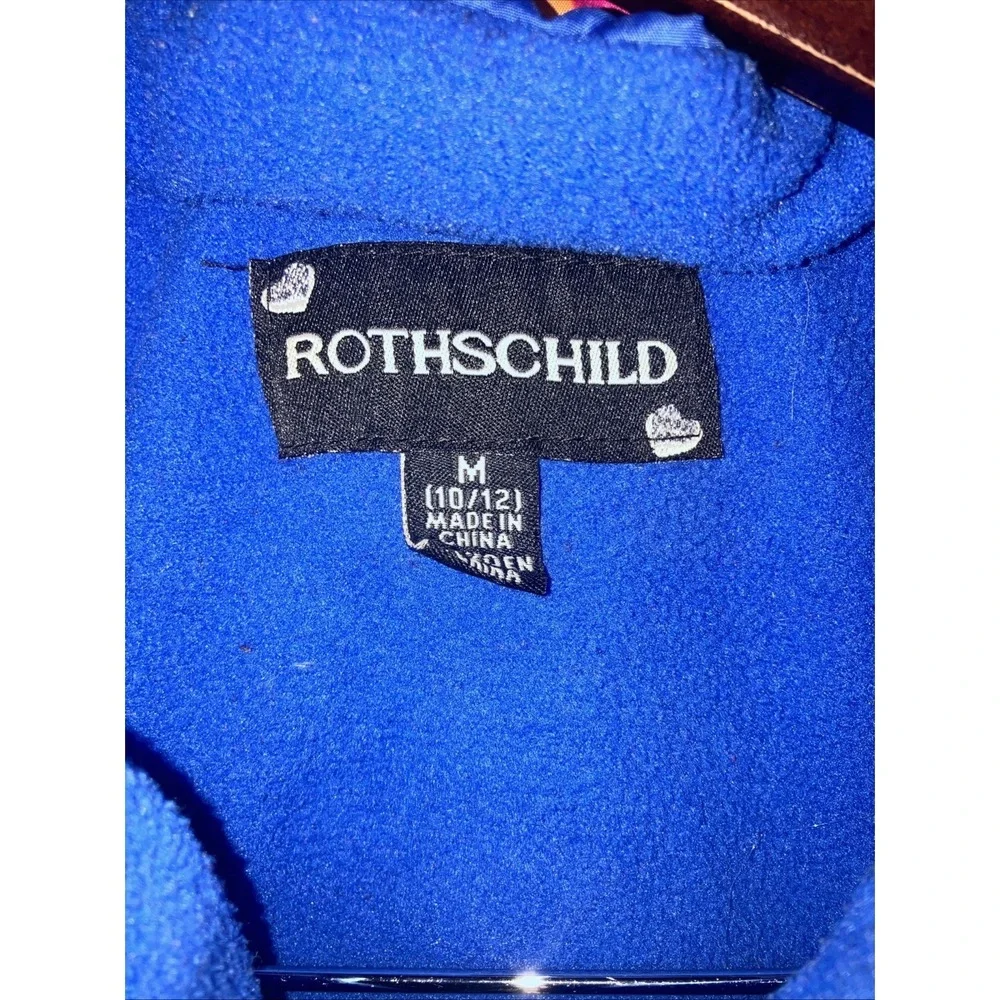 Girls Rothschild Hooded Winter Jacket M (10/12)‎ Black With Neon Stripes